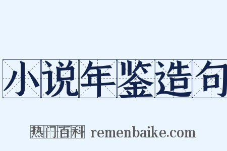 小说年鉴造句是什么意思的图片